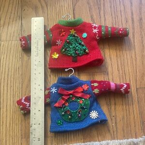 Festive Miniature Sweater Set Ornaments